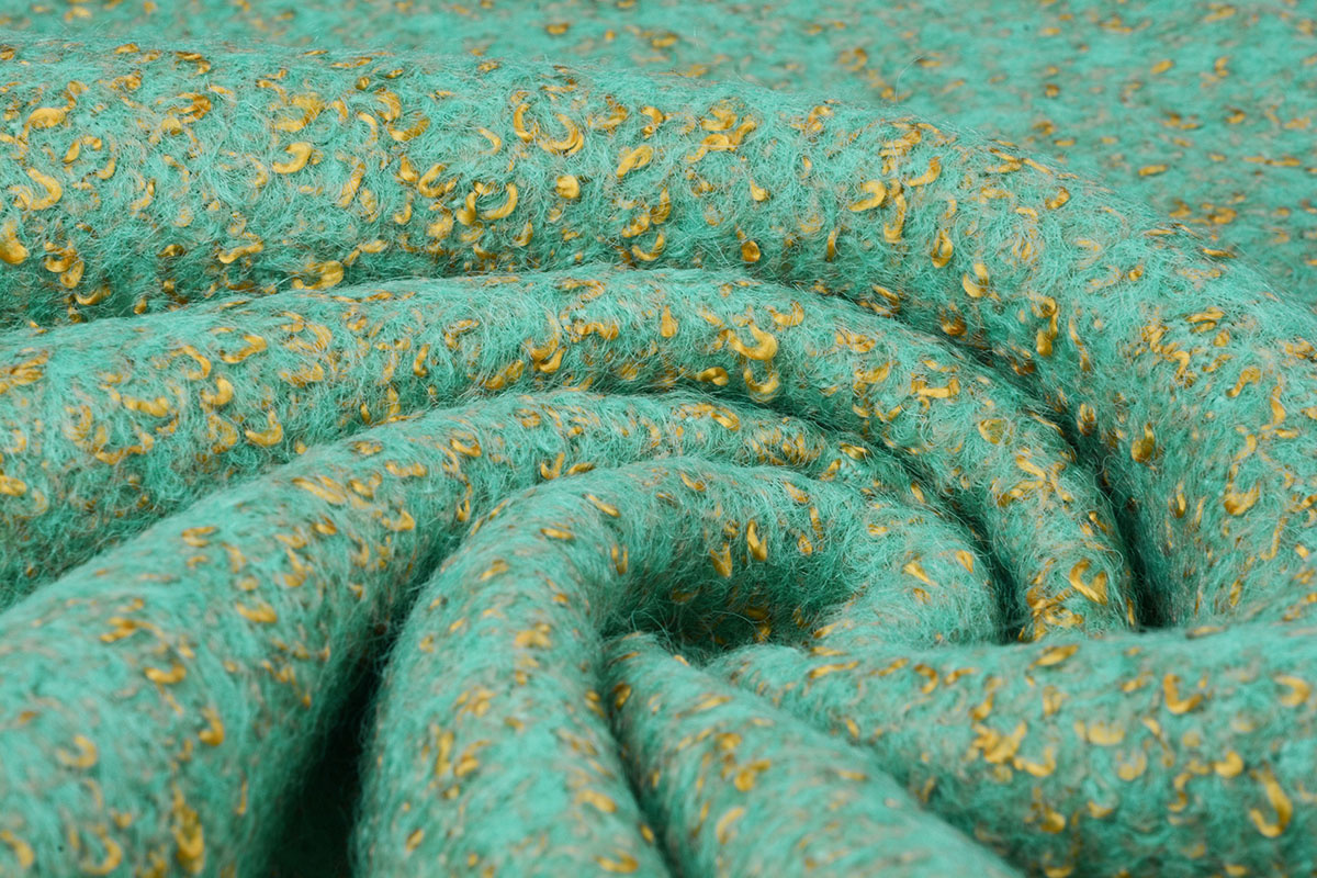 Knitted Woolen fabric Lanoso Aqua Gold