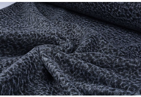 Gestrickter Wollstoff Net Schwarz