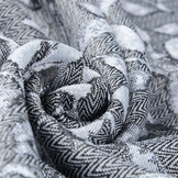 Jacquard Brokaat Blaadjes Zilver