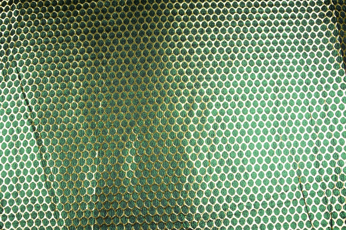Brokat Großer Dot Grün gold