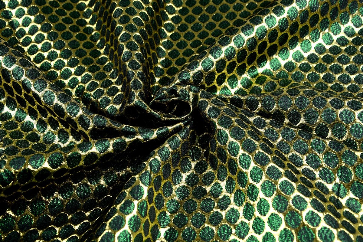 Brokaat Grote Dot Groen Goud