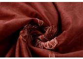 Cotton Corduroy Rib Flower Ribbon Red Brique