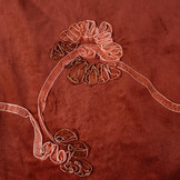 Katoen Corduroy Rib Bloem Lint Rood Brique