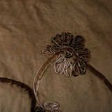 Cotton Corduroy Rib Ribbon Flower Mocha Brown