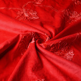 Katoen Corduroy Rib Bloem Lint Rood