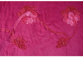 Cotton Corduroy Rib Flower Ribbon Cyclamen