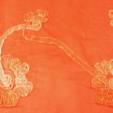 Baumwolle Corduroy Blume Rib Farbband Orange