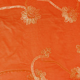 Katoen Corduroy Rib Bloem Lint Oranje