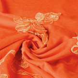 Baumwolle Corduroy Blume Rib Farbband Orange