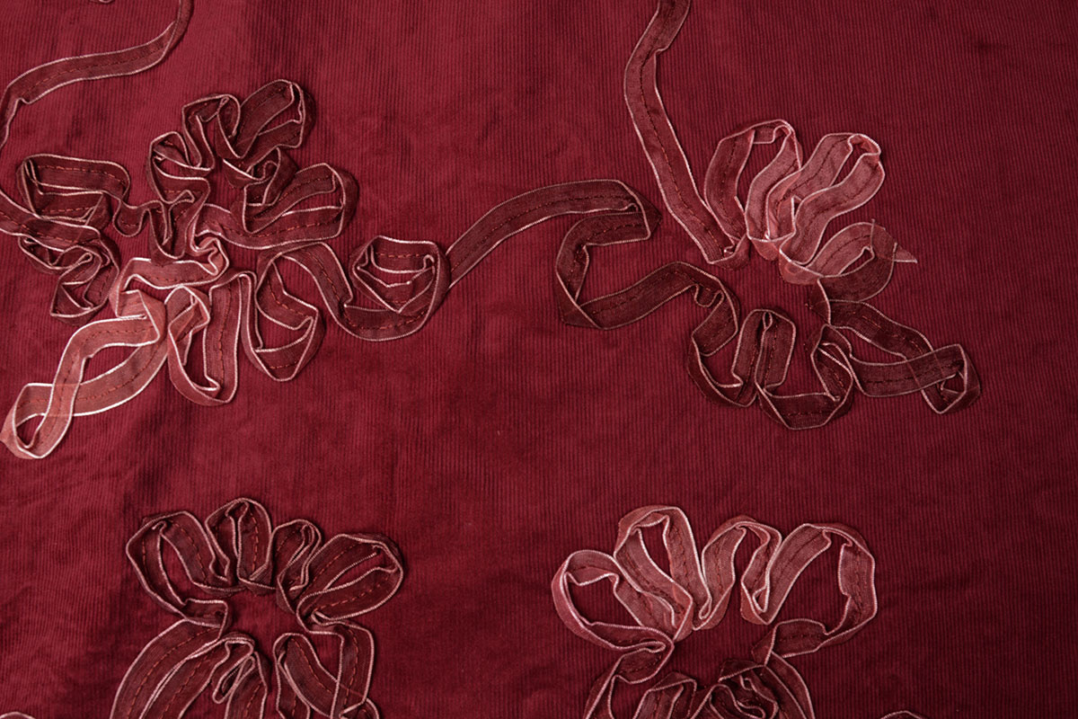 Cotton Corduroy Rib Ribbon Bordeaux