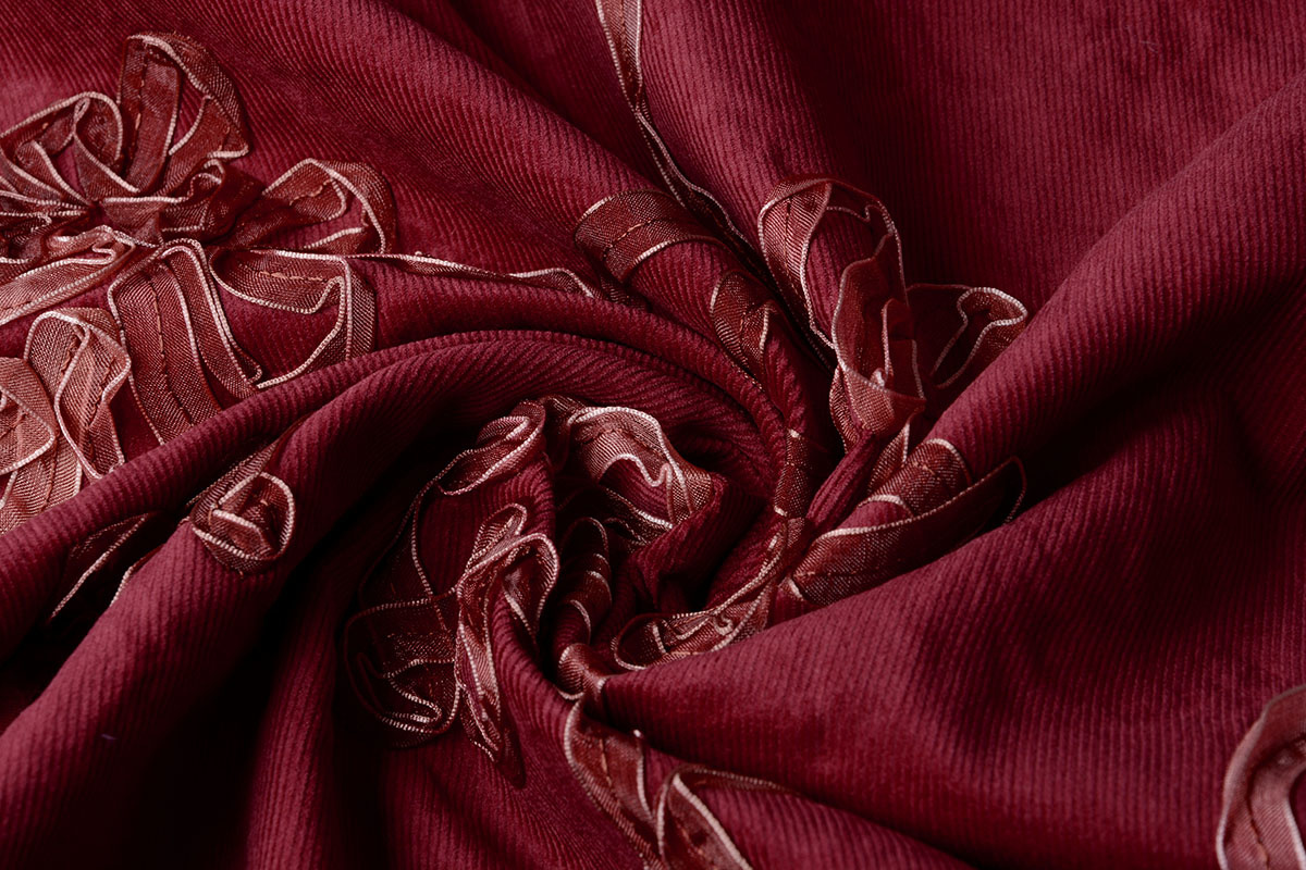 Cotton Corduroy Rib Ribbon Bordeaux
