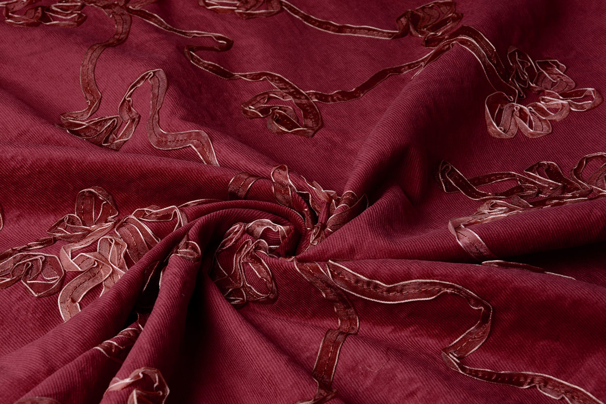Cotton Corduroy Rib Ribbon Bordeaux