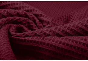 Waffle pique Bordeaux