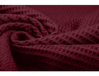 Waffelpiqué Baumwolle Bordeaux