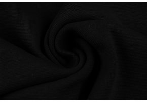 Bündchenstoff Schwarz
