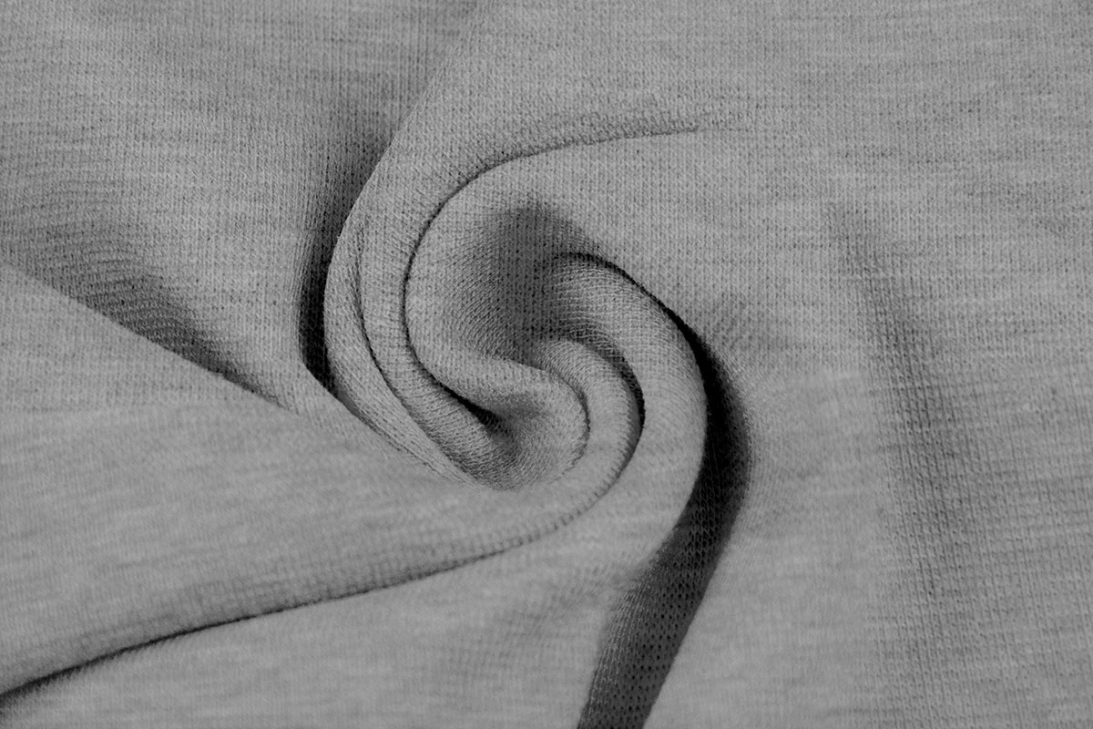 Cuff fabric Light Grey Melange - YES Fabrics