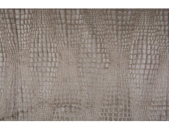 Schlangenhaut-Folienstoff Glänzend Taupe