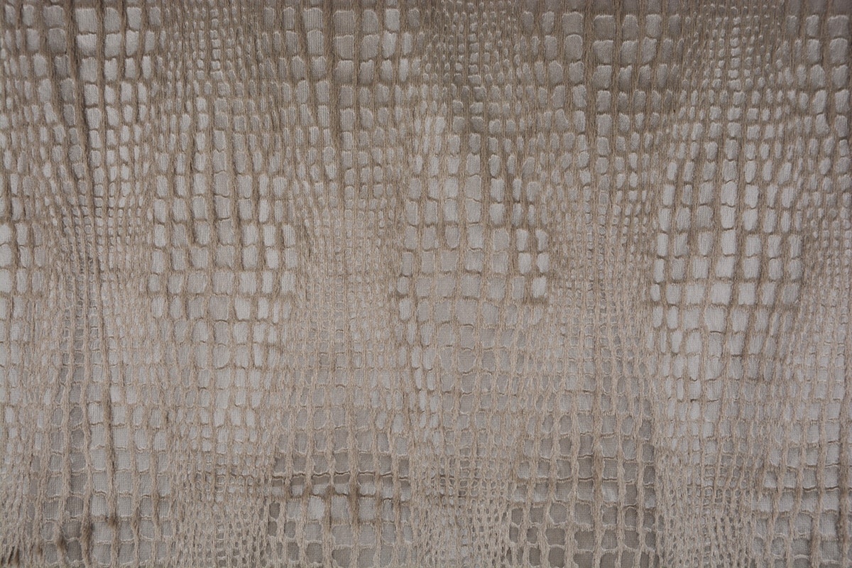 Schlangenhaut-Folienstoff Glänzend Taupe