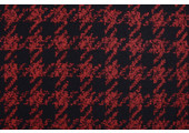 Woolen fabric Pied de Poule Red-Black