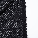 Wool look Fish bone Black and white