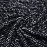 Wool look Fish bone Black and white