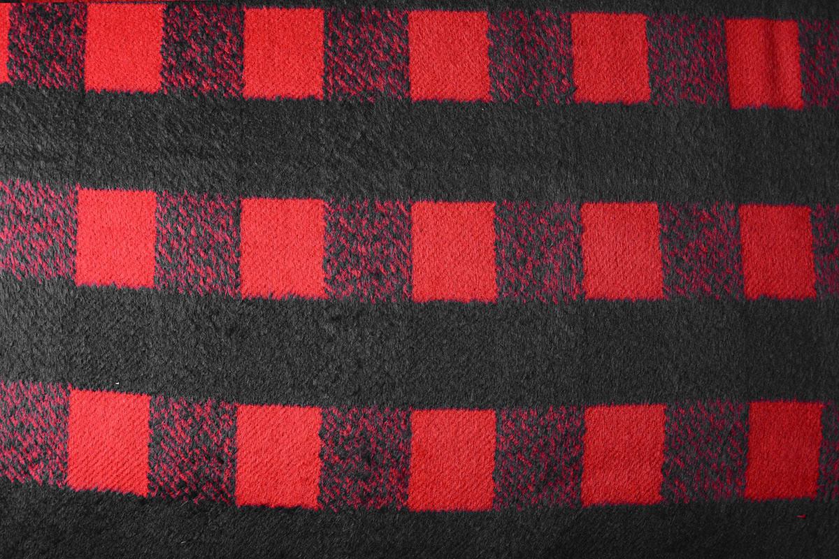 gastheer geest Beperking Wollen stof Geruit Rood Zwart - YES Fabrics