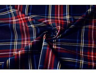 Scottish checks stretch 3 Navy
