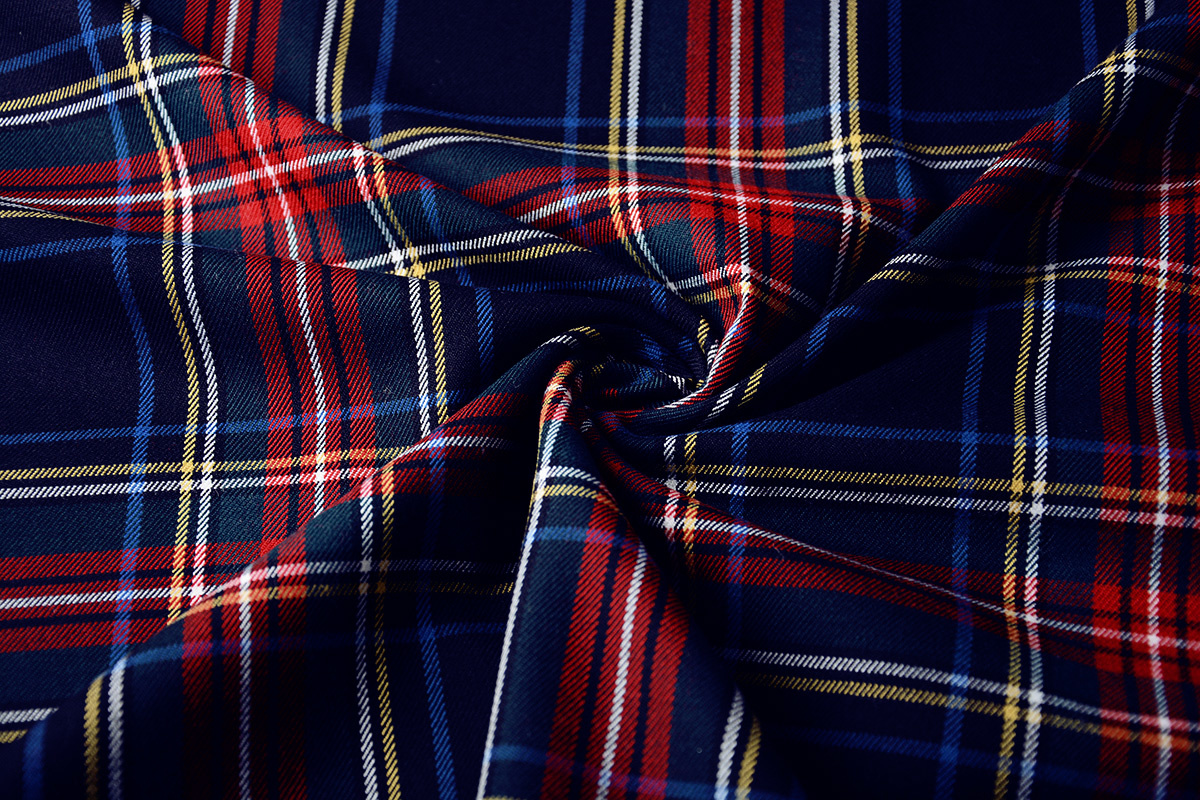 Scottish checks stretch 3 Navy