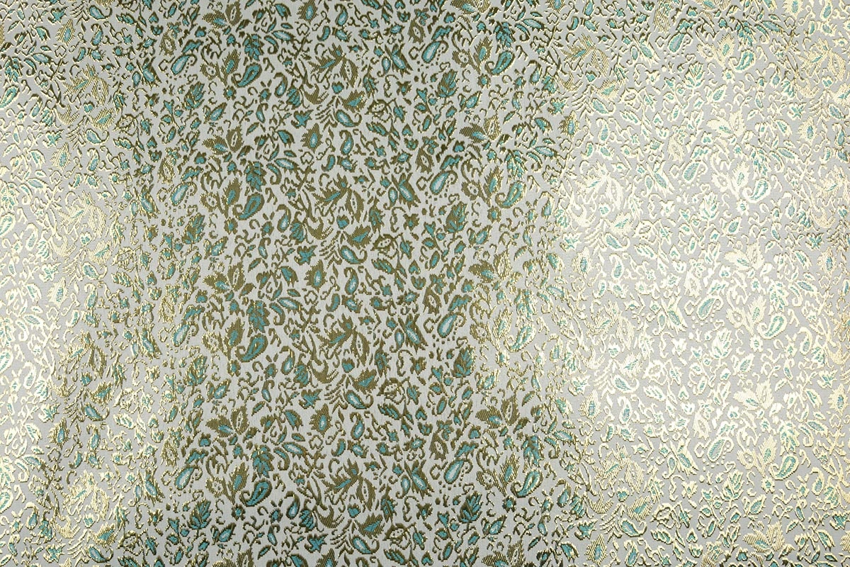Brocade Sprigs Gold Green