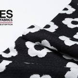 Jacquard knitted Flowers Black White