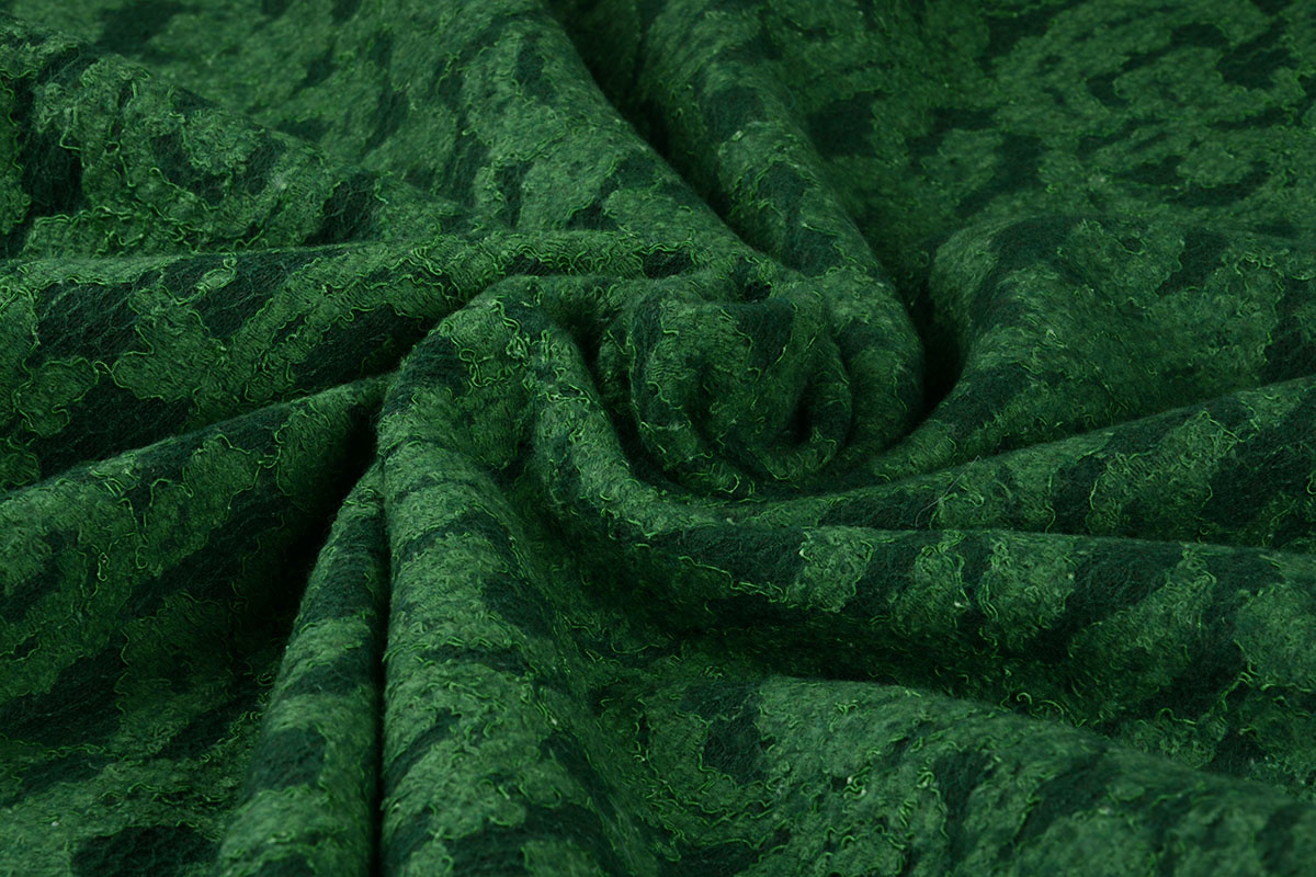 Gevoerde Wollen Kant Ricciolo Groen