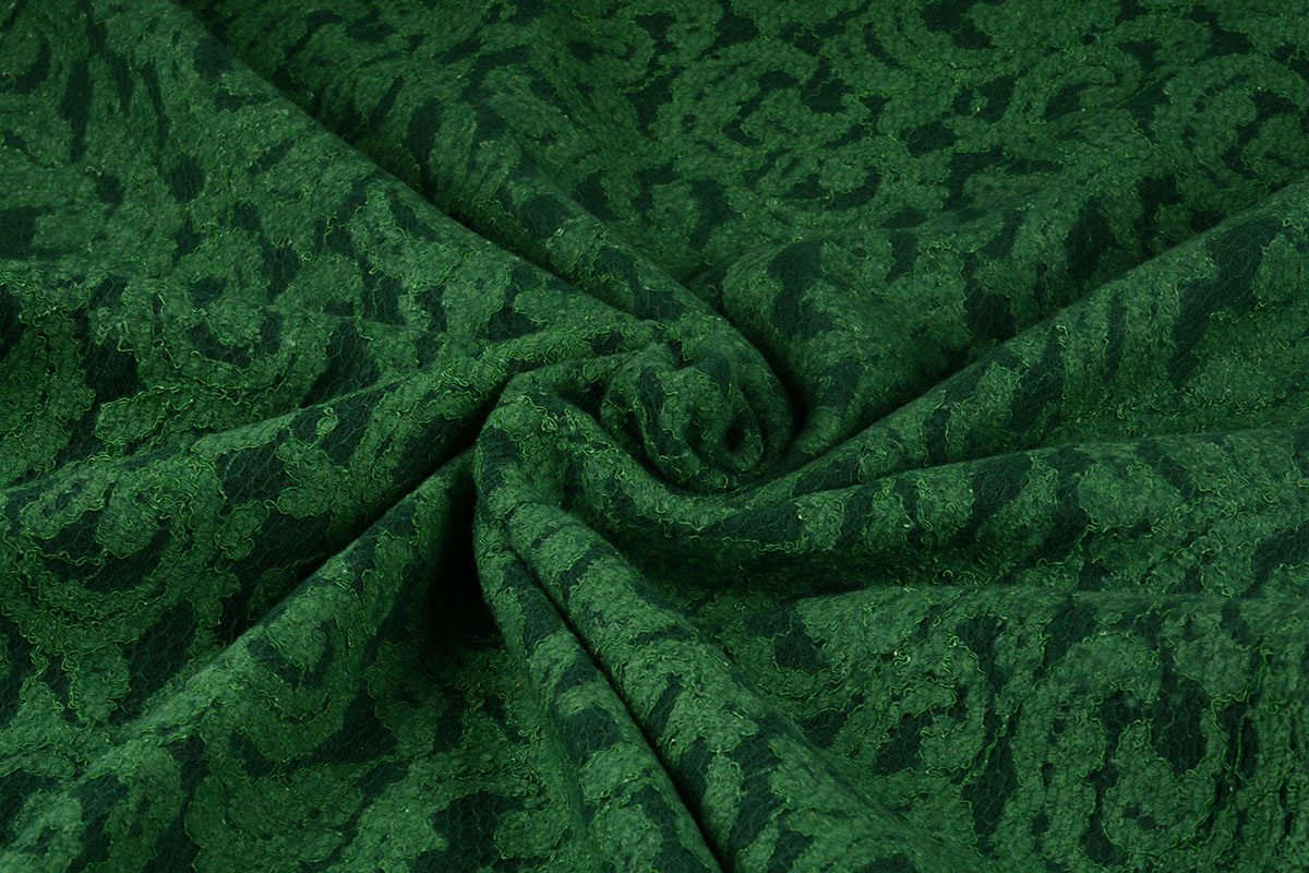 Gevoerde Wollen Kant Ricciolo Groen