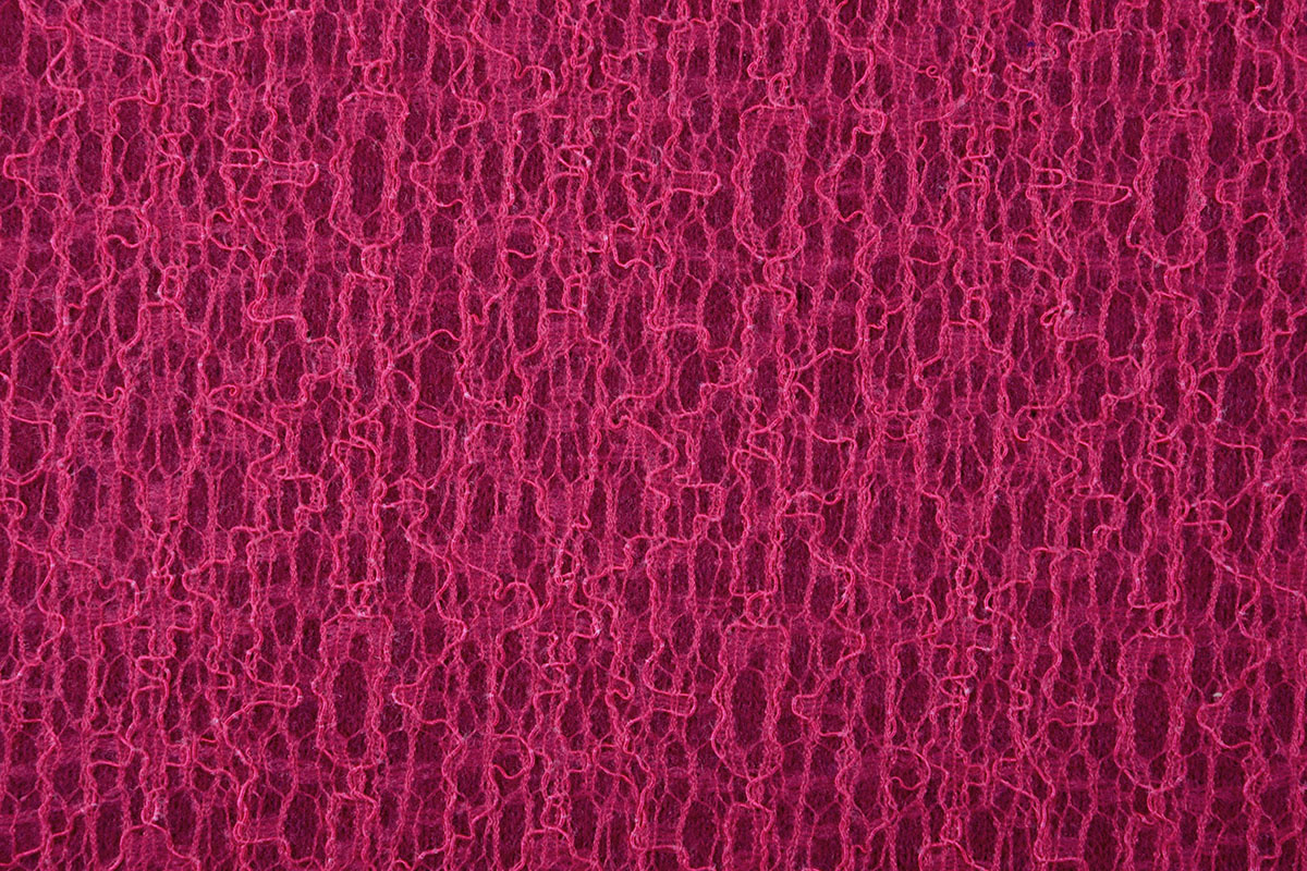 Gefütterte Wollspitze Filetto Fuchsia