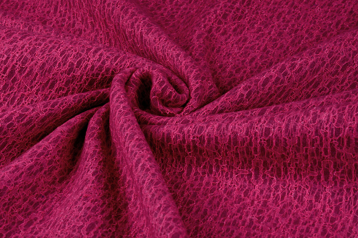 Gevoerde Wollen Kant Filetto Fuchsia