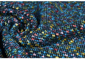 Bouclé Stoff Mexicano Blau