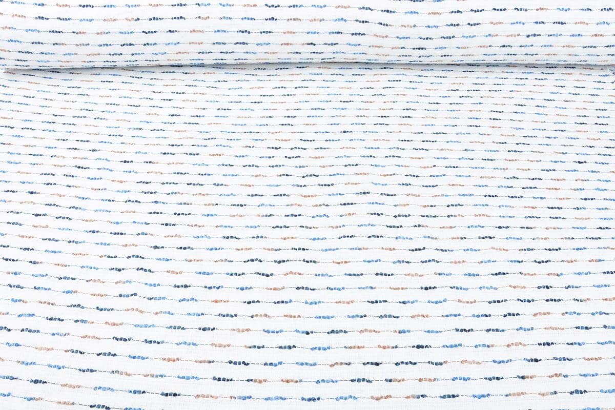Sommer Bouclé Veranos Multi Marine Weiß