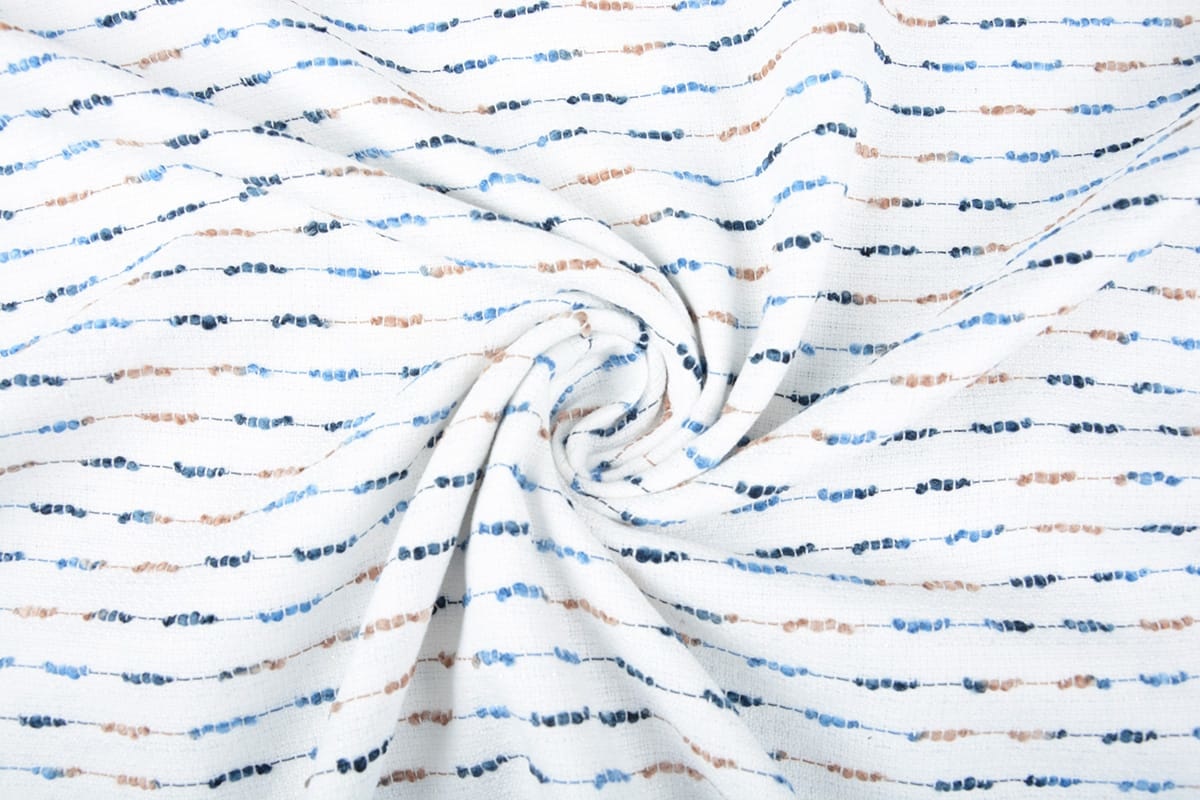 Sommer Bouclé Veranos Multi Marine Weiß
