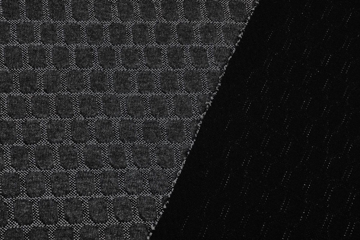 Dots Tricot Grey Melange - YES Fabrics