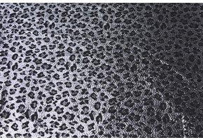 Brokat Panther Silber Schwarz