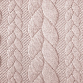 Strickstoff Zopfmuster Jersey Puderrosa