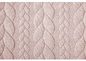 Strickstoff Zopfmuster Jersey Puderrosa