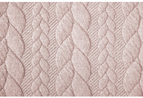 Gebreide kabel stof tricot Poeder Roze
