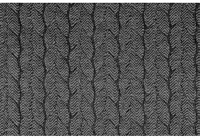 Melange Knitted Cable fabric tricot Grey