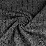 Melange Gebreide kabel stof tricot Grijs