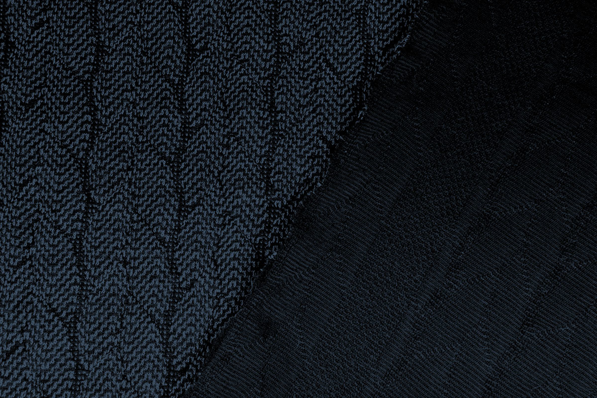 Melange Gebreide kabel stof tricot Blauw