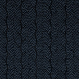 Melange Strickstoff Zopfmuster Jersey Blau