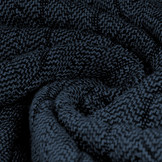 Melange Strickstoff Zopfmuster Jersey Blau