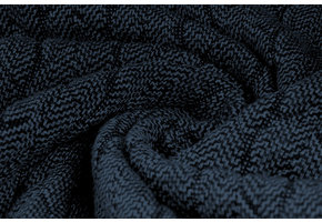 Melange Knitted Cable fabric tricot Blue