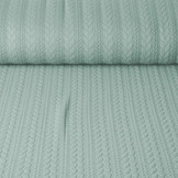 Knitted Cable fabric tricot Light Mint Blue