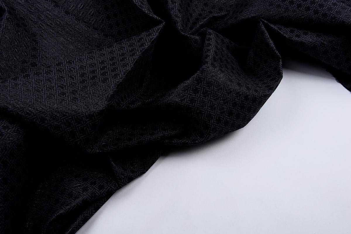 Jacquard Lurex Bengaline Black-Gray